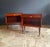Mid-Century Modern Vintage Italian Teak and Glass Bedside Tables, 1960s, Set of 2 For Sale - Image 3 of 11