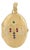 Vintage Diamond Emerald Ruby Sapphire 18k Yellow Gold Locket Pendant For Sale