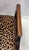 Brown Vintage Fretwork Curved Arm Vanity Stool/ Bench With New Leopard Upholstery For Sale - Image 8 of 18