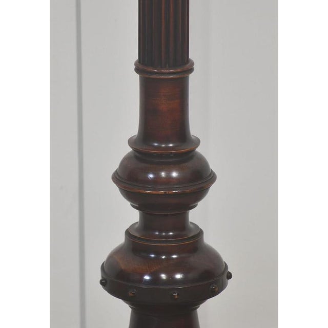 Carved Mahogany Standard Lamp, 1920s For Sale - Image 4 of 6