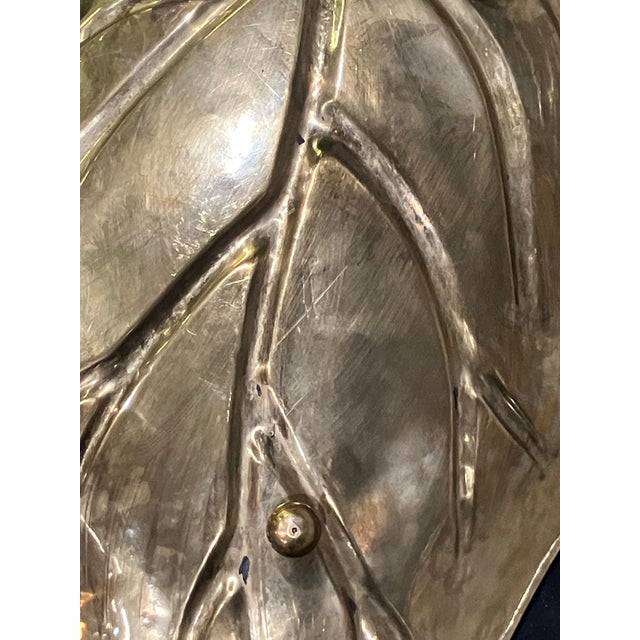 Mid 20th Century 20th Century Gold-Tone Leaf Dish For Sale - Image 5 of 7