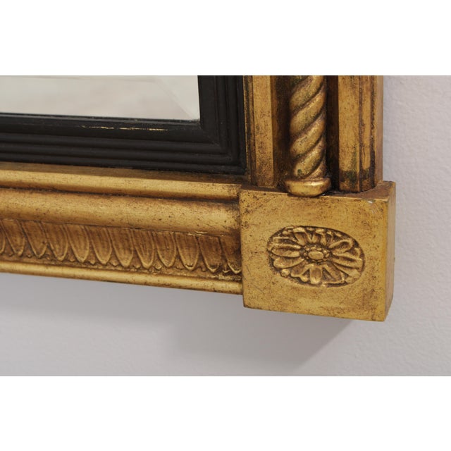 Friedman Brothers Gold Framed Urn & Flower Carved Trumeau Mirror For Sale - Image 11 of 16