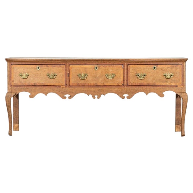 Large 19th Century Oak Dresser Base, 1850s For Sale