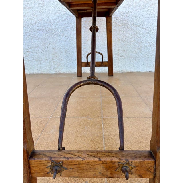 Antique Spanish Bourgeois Walnut Fold Out Table For Sale - Image 14 of 18