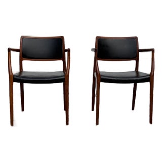 Pair of Niels Otto Møller Model 65 Danish Modern Armchairs for j.l. Møllers Møbelfabrik For Sale