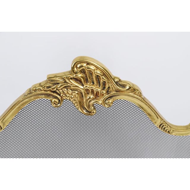 Antique French Rococo Gilt Bronze Flaming Torch Triple Fire Screen, 1870s For Sale - Image 4 of 12