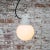 Vintage Industrial White Porcelain & Opaline Milk Glass Pendant Lamp For Sale - Image 6 of 7