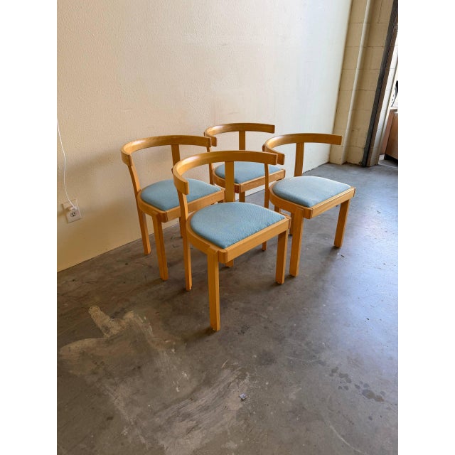 1960s Danish Modern Oak Dining Chairs With Curved Backrests - Set of 4 For Sale - Image 10 of 10