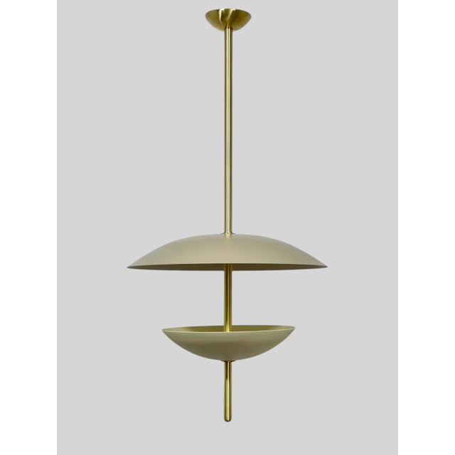 2020s Modern 4 Light Brass Pendant Light Fixture For Sale - Image 5 of 6
