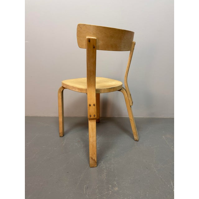 Vintage Model 69 Plywood Chairs by Alvar Aalto for Artek, Finland, 1940s, Set of 4 For Sale - Image 6 of 10