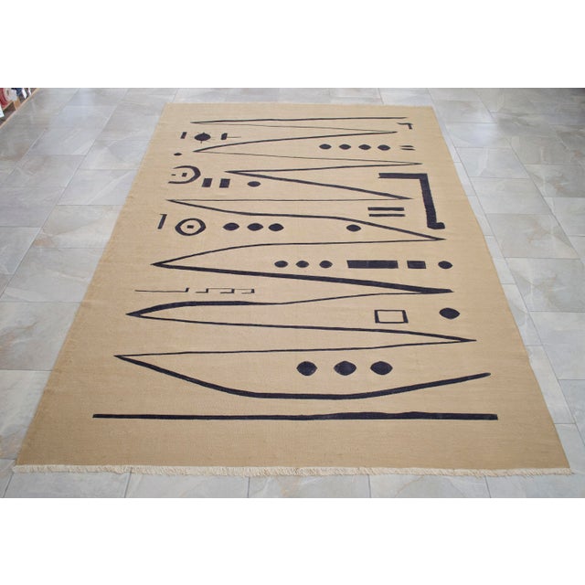 Paul Klee - Heroic Strokes of the Bow - Inspired Silk Hand Woven Area - Wall Rug 6′5″ × 10′ For Sale - Image 16 of 17