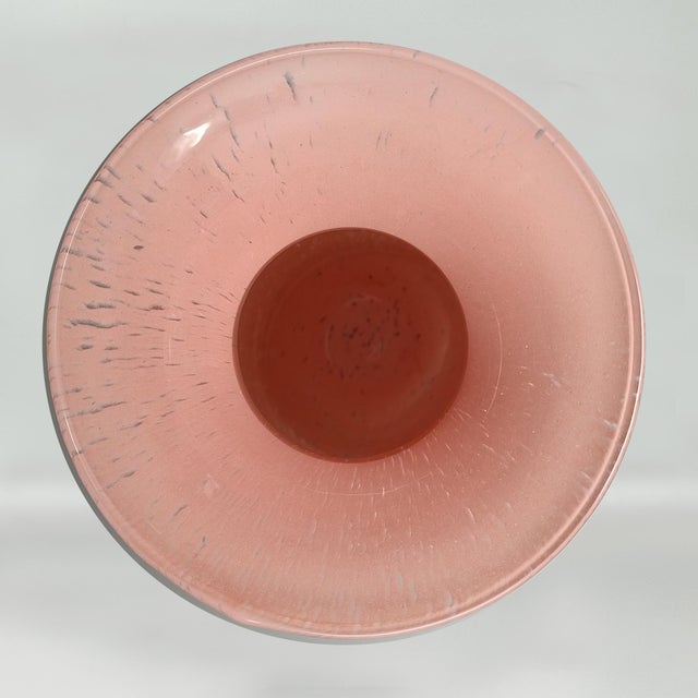 Antique Murano Blown Pink Vase by Maestro Del Vetro, 1970s For Sale - Image 6 of 9