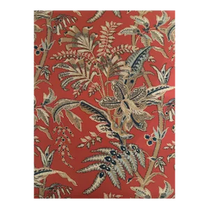 Brunschwig & Fils Seychelles Cotton Print Coral Fabric 2 2/8Yards