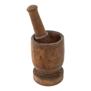 Antique American Wood Mortar and Pestle
