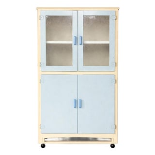 Vintage Painted Kitchenette Pantry Cabinet, 1940s For Sale