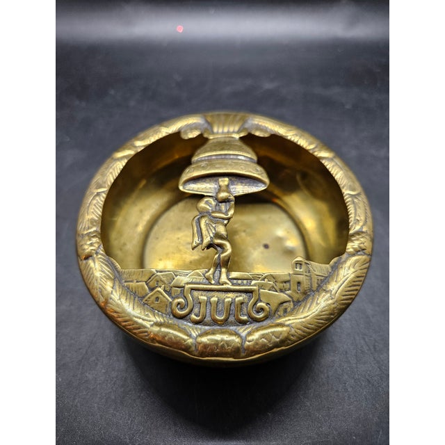 Mid-Century Modern Vintage Scandinavian Solid Brass "Jul" (Christmas) Bell Ashtray / Trinket Dish. For Sale - Image 3 of 3