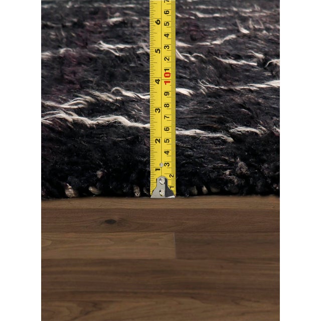 2020s Pasargad Home Moroccan Charcoal Wool Area Rug- 8'10" X 11' 1" For Sale - Image 5 of 5