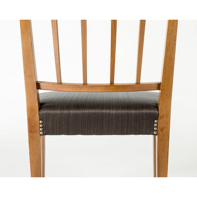 Wood Modernist Dining Chairs by Josef Frank for Svenskt Tenn, 1940s For Sale - Image 7 of 9