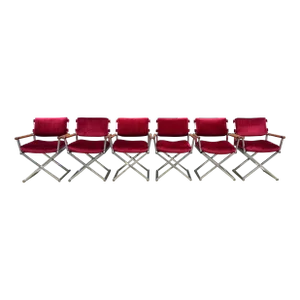 1980s Director's Chairs by Cal-Style, Set of 6