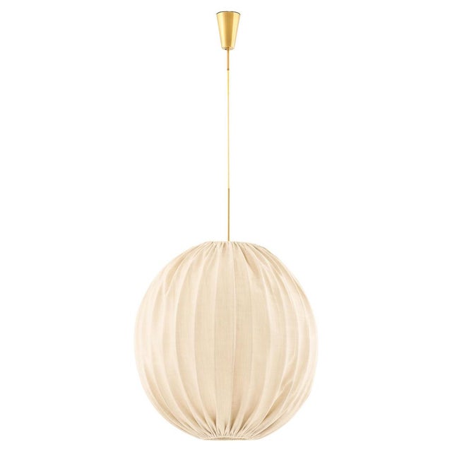 Ceiling Lamp in Brass and Fabric from Hans-Agne Jakobsson, 1950s For Sale - Image 10 of 10