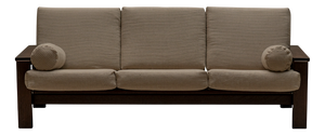 Mid-Century Modern Wengé Three-Seater Sofa, 1970s