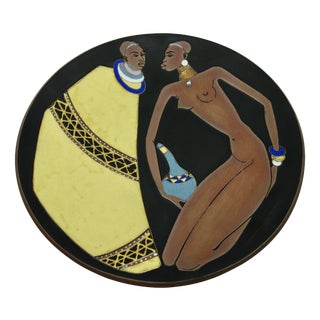 Decorative Wall Plate in Kalahari Ceramic, 1960 For Sale