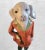English Vintage Beagle Hunter Staffordshire Style Smoking Jacket Room Decor Statue For Sale - Image 3 of 7