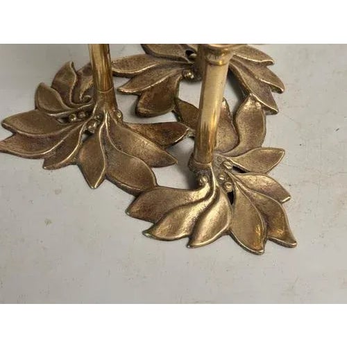 Brass candle handle in the style of Carl Frederik Christiansen.