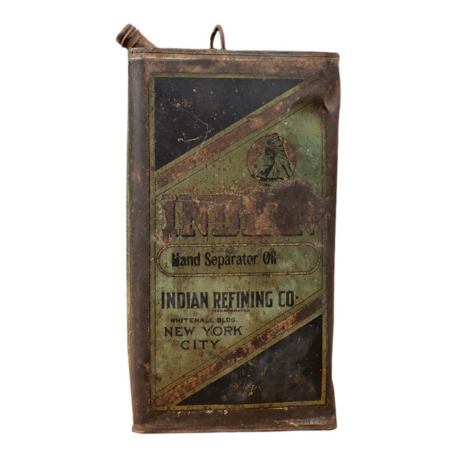Antique "Indian" Hand Separator Oil 1-Gal. Can For Sale