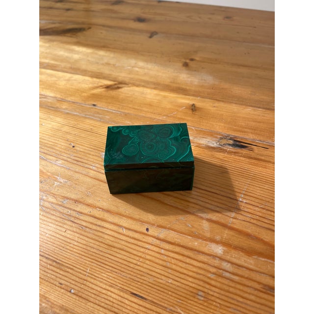 Hollywood Regency 1940s Malachite Box For Sale - Image 3 of 6