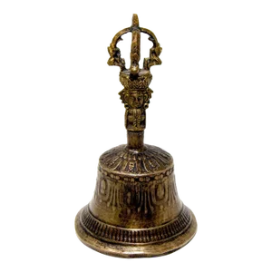 Antique Asian Bronze Buddhist Bell Tibetan Meditation Prayer Ghanta Bell