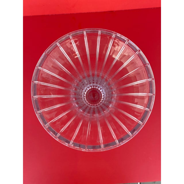 Transparent Crystal French Vintage Vase. For Sale - Image 8 of 12