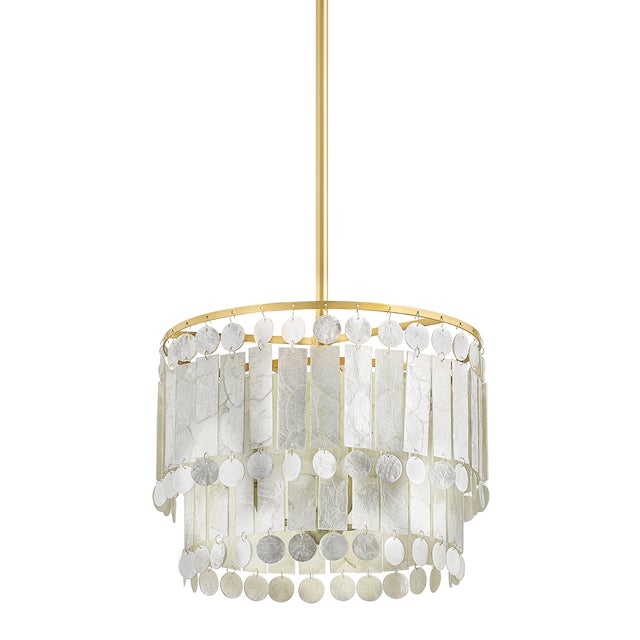 Brass Mitzi Melisa 16 in. 3 Light Pendant in Aged Brass Finish For Sale - Image 8 of 8