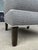 Wood Ethan Allen Gray Upholstered Ottoman With White Piping For Sale - Image 7 of 9