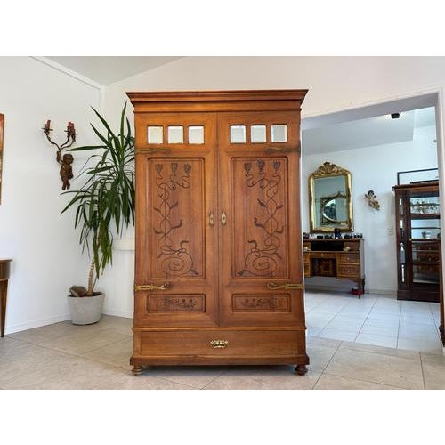 Art Nouveau Wardrobe, 1890s For Sale - Image 14 of 18