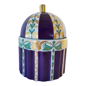 Early 20th Century Fine Porcelain Jar Dome Lid Urn Box, German Fraureuth