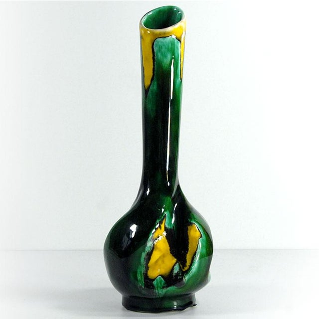 Vallauris French Glazed Ceramic Vase from Vallayris, 1970s For Sale - Image 4 of 10