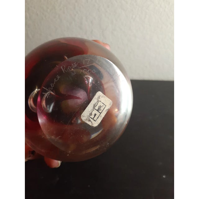 Art Deco Signed 17/1000 Caithness Scotland 1975 Space Rose Paperweight For Sale - Image 3 of 6
