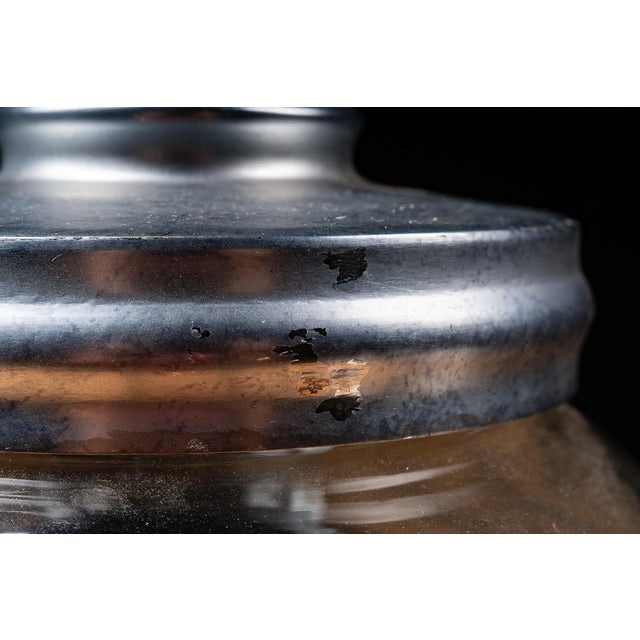 Transparent Vintage Rotating Four Globe Countertop Candy Jar Display For Sale - Image 8 of 15