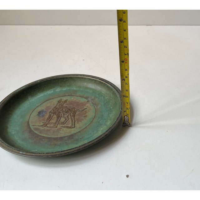 Art Deco Great Dane Bronze Dish by Holger Fridericias, 1930s For Sale - Image 6 of 8
