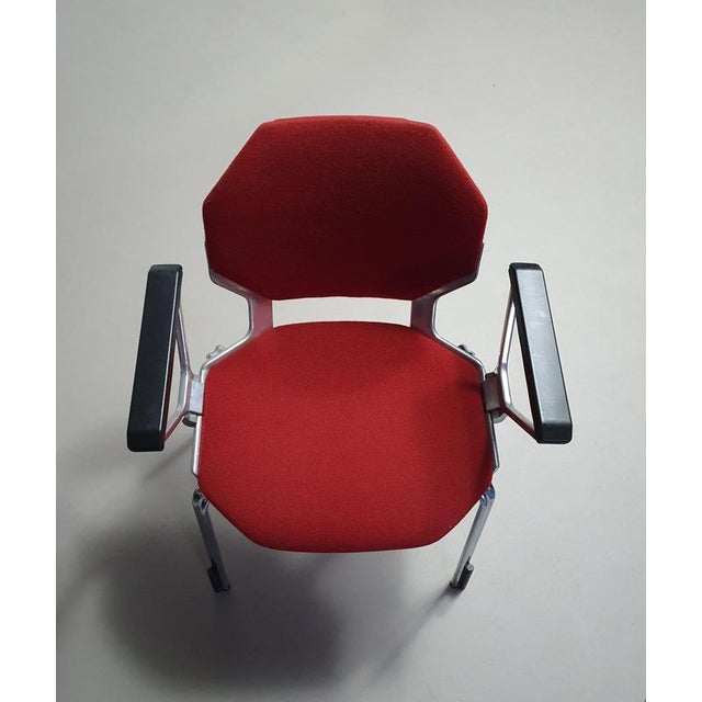 Hexagonal Metal Desk Armchairs by Froscher for Sitform, 1970s, Set of 4 For Sale - Image 12 of 18