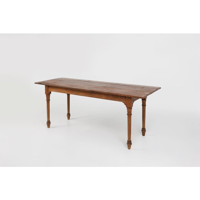 Rustic Farmhouse Table in Oak, France, 1850s For Sale - Image 5 of 12