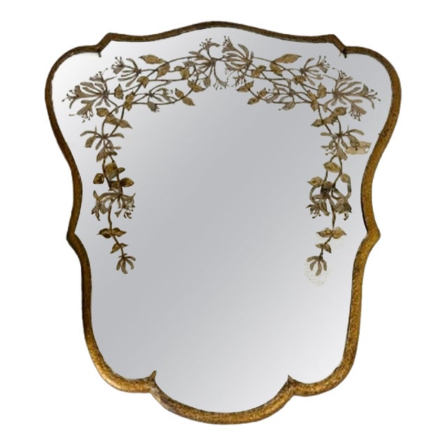 Mirror in Gilded Wood, 1950s For Sale