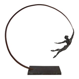 1980s Tom Merrifield – Kenn Wells Loop Bronze Sculpture, Signed & Numbered 3/10 - 34" H For Sale