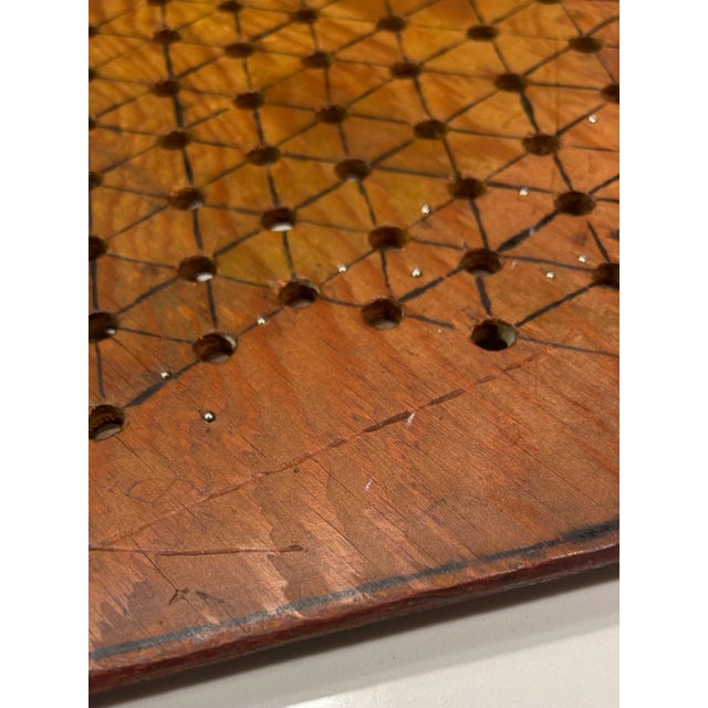 1970's Folk Art Wooden Chinese Checker Board Hanging, Signed by Artist For Sale In Palm Springs - Image 6 of 8