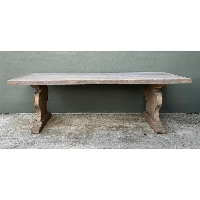 Wood Vintage Sculptural Wood Dining Table For Sale - Image 7 of 14