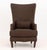 Pair of Picket House "Kegan" Chocolate Synthetic Upholstered Armchairs For Sale In New York - Image 6 of 10