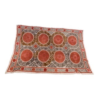 Large Vintage Uzbek Suzani Textile For Sale