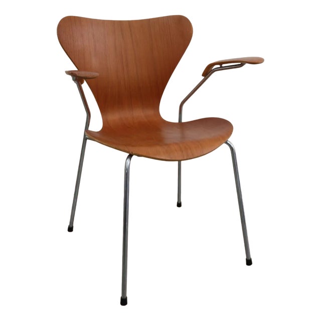 3207 Chair Armchair in Teak by Arne Jacobsen for Fritz Hansen Rar, 1979 For Sale