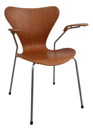 3207 Chair Armchair in Teak by Arne Jacobsen for Fritz Hansen Rar, 1979